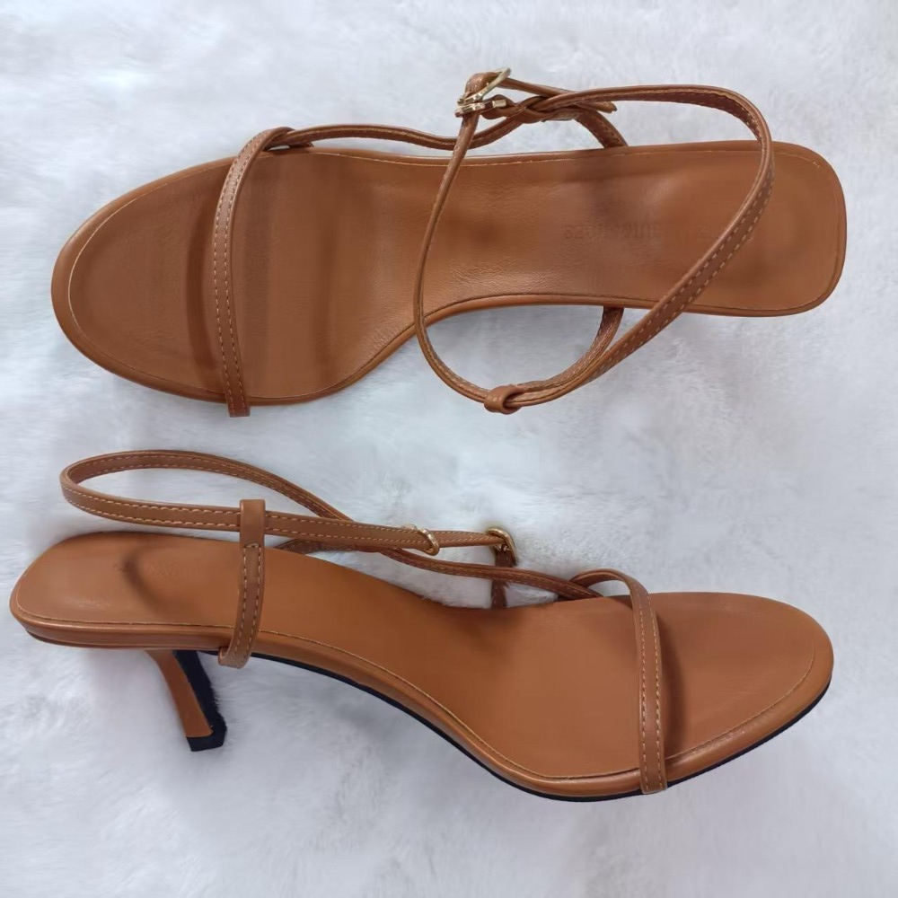 Casual Sandal Leather - Zomersandalen voor dames Nieuw met enkele