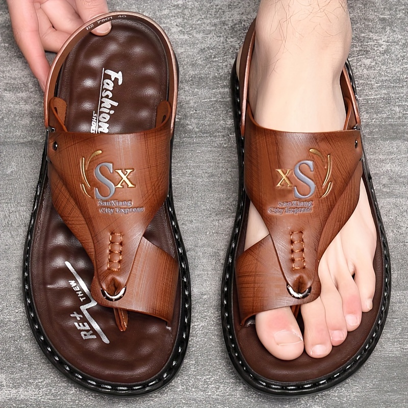 Flip Flop Leather Men - Leren slippers voor heren, nieuwe zomerse