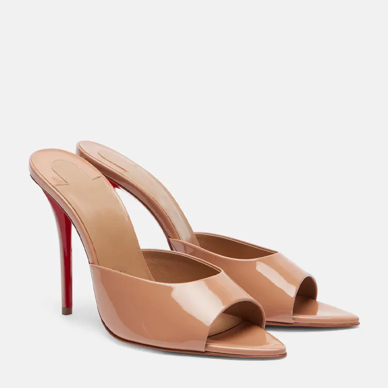 Casual Sandal Leather - Schoenen voor Dames Nieuwe Puntige Open