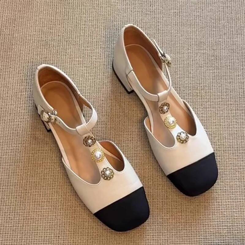 Casual Sandal Leather - Vrouwen Vierkante Neus Hakken Sandalen Zomer
