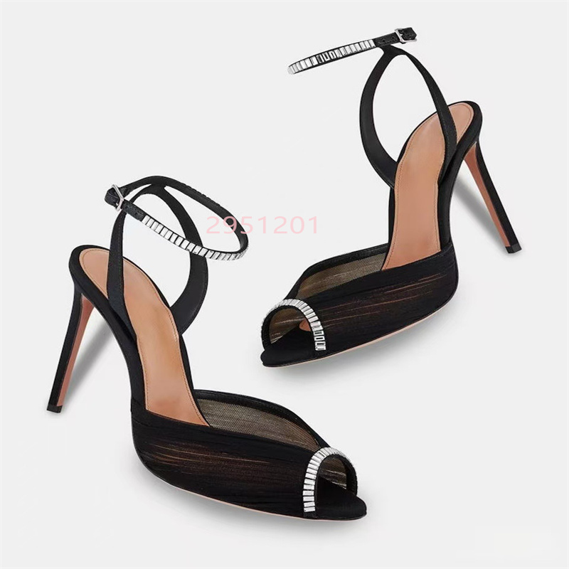 Casual Sandal Leather - Crystal V Puntschoen Dames Wit Kant