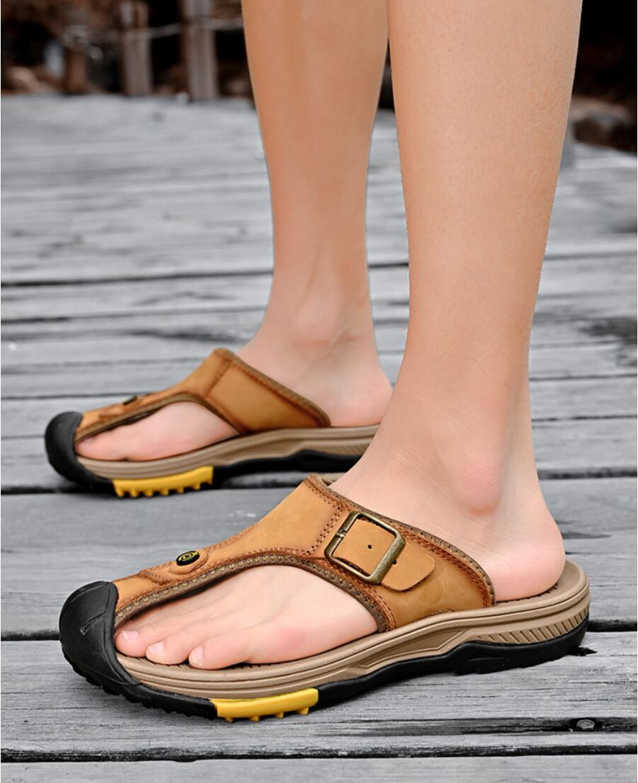 Echt lederen sandalen Heren Ad - Flip Flop Leather Men recensie en prijs