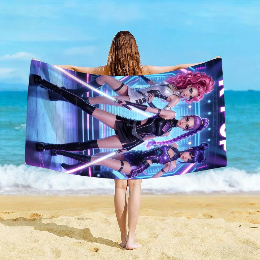 K-Pop Idol Print Grote strandh - Beach Towel Large recensie en prijs