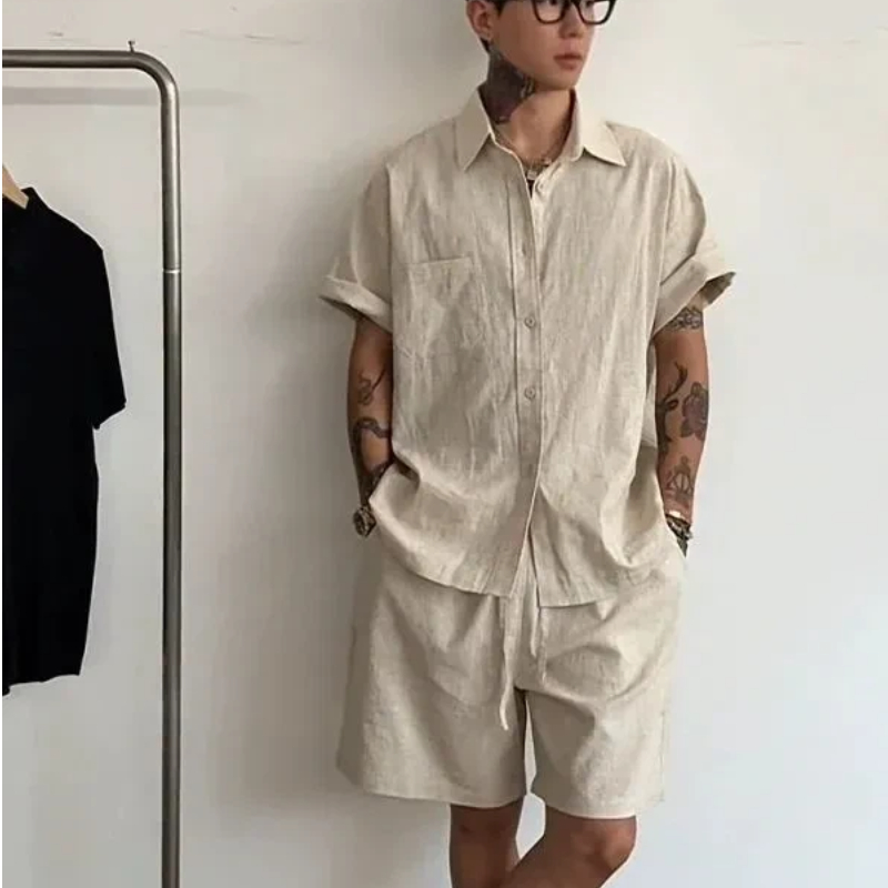 Heren linnen katoenen 2-delige - Linen Shirt Breathable recensie en prijs