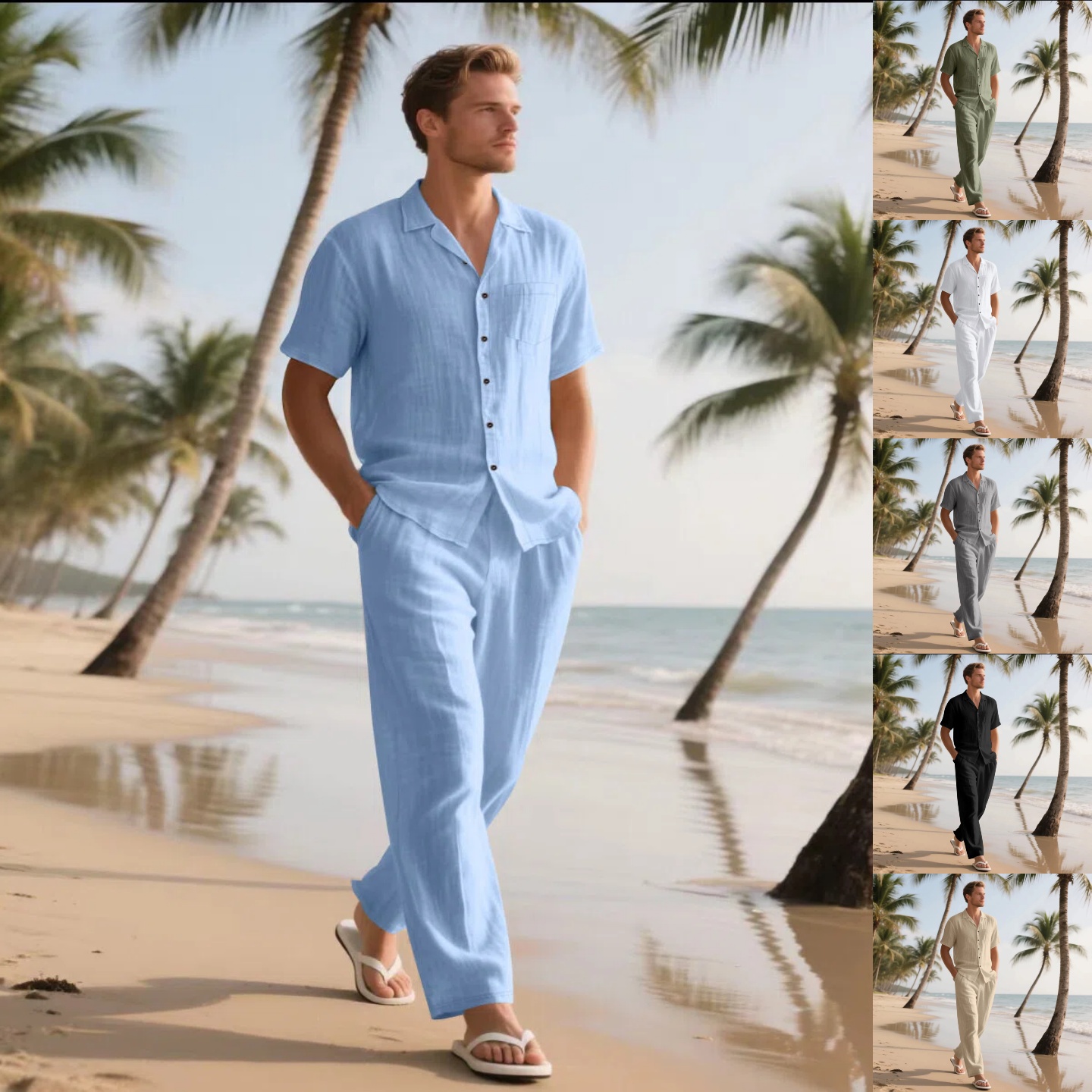 Zomer heren nieuwe linnen casu - Short Linen Drawstring recensie en prijs