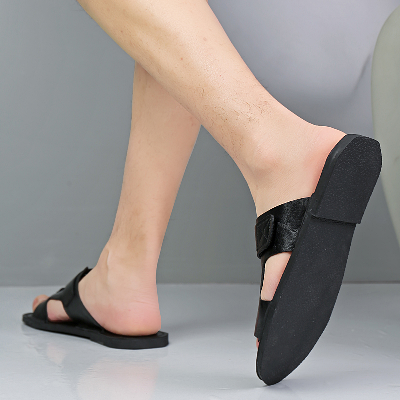 Grote maat premium lederen san - Flip Flop Leather Men recensie en prijs