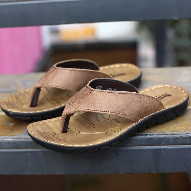 Roma Retro Man Slipper Effen K - Flip Flop Leather Men recensie en prijs