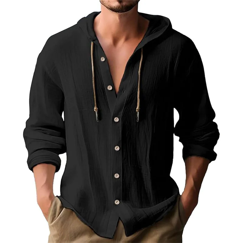 Heren effen kleur casual shirt - Short Linen Drawstring recensie en prijs