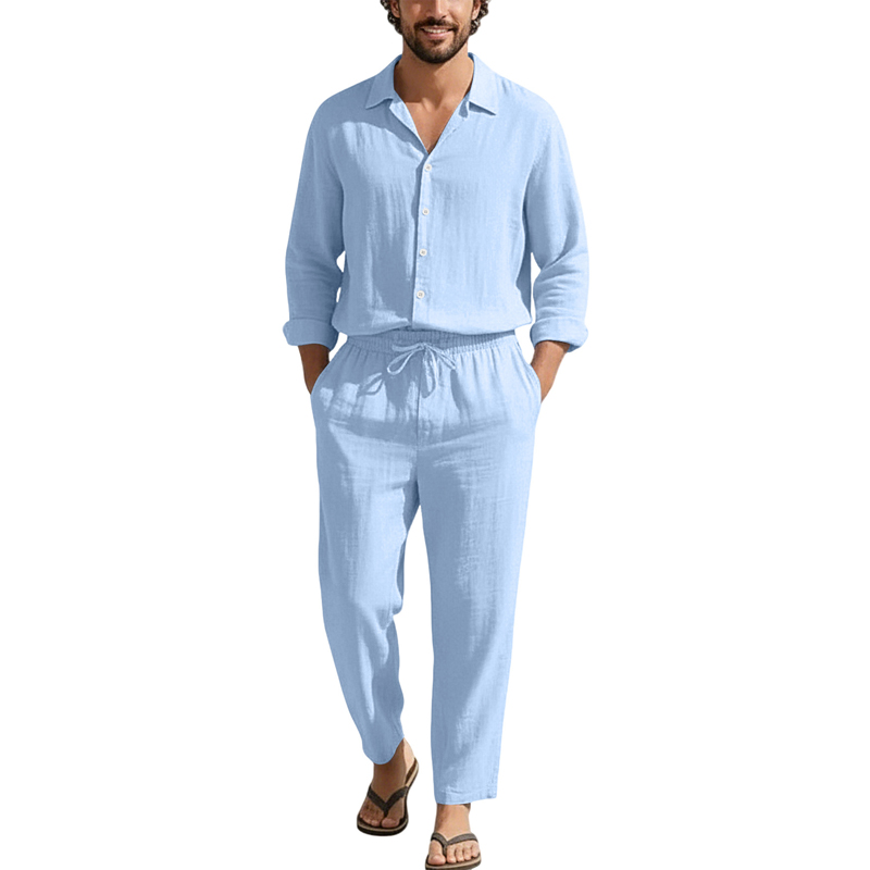 Lente Zomer Linnen Casual Sets - Linen Shirt Breathable recensie en prijs
